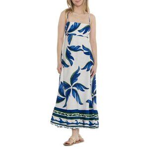 NEW Label of Love Print Maxi Dress Size M Strappy Sundress Smocked Back NWT
